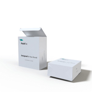 Two auto lock bottom boxes shown from different angles highlighting durable construction and professional retail packaging design for bulk orders