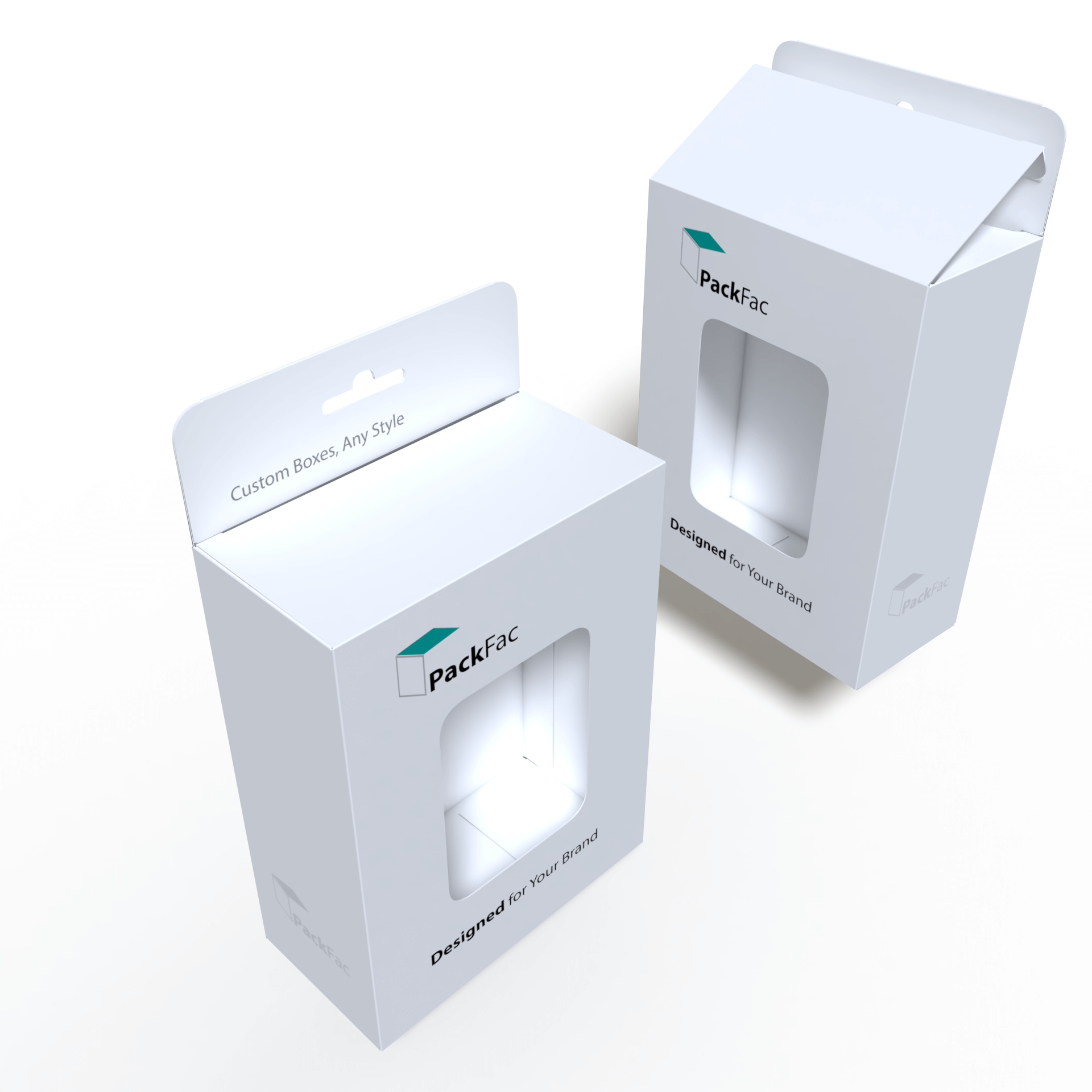 2 folding box with open window for packaging