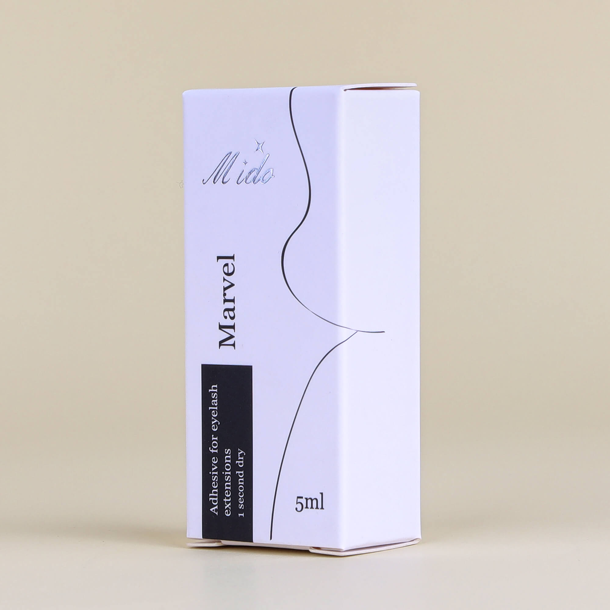 Premium custom folding box designed for eyelash cosmetic packaging