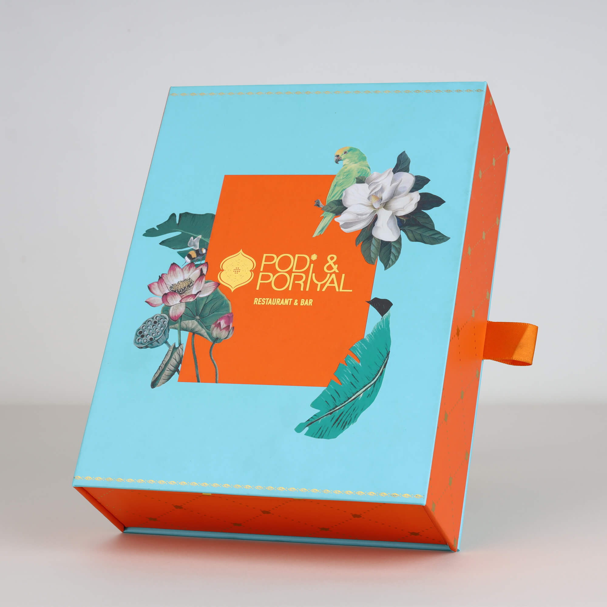 High-end book-style rigid box with magnetic closure for premium packaging