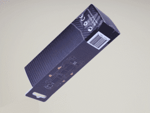 Premium 350g C1S packaging box featuring hanging hole design for maximum product visibility