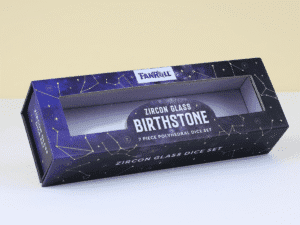 Magnetic rigid box with window for dice packaging