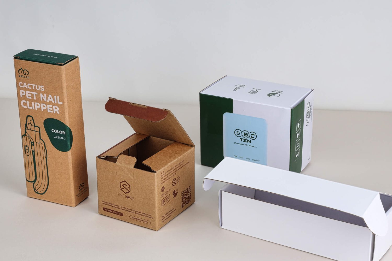 4 corrugated style boxes